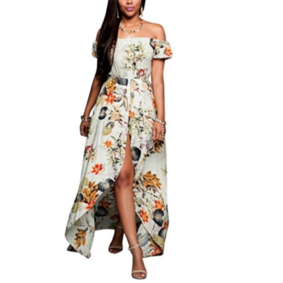 Floral Maxi Romper Dress - Picture 2 of 6